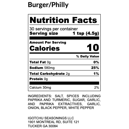 Igotchu Seasonings Igotchu Burger Philly seasoning Seasonings & Spices