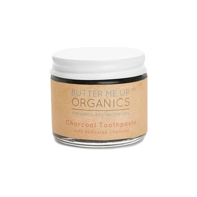 Butter Me Up Organics Organic Activated Charcoal Toothpaste / Whitening Toothpaste / Organic Toothpaste / Black Toothpaste / Charcoal Toothpaste / Tooth Paste Teeth