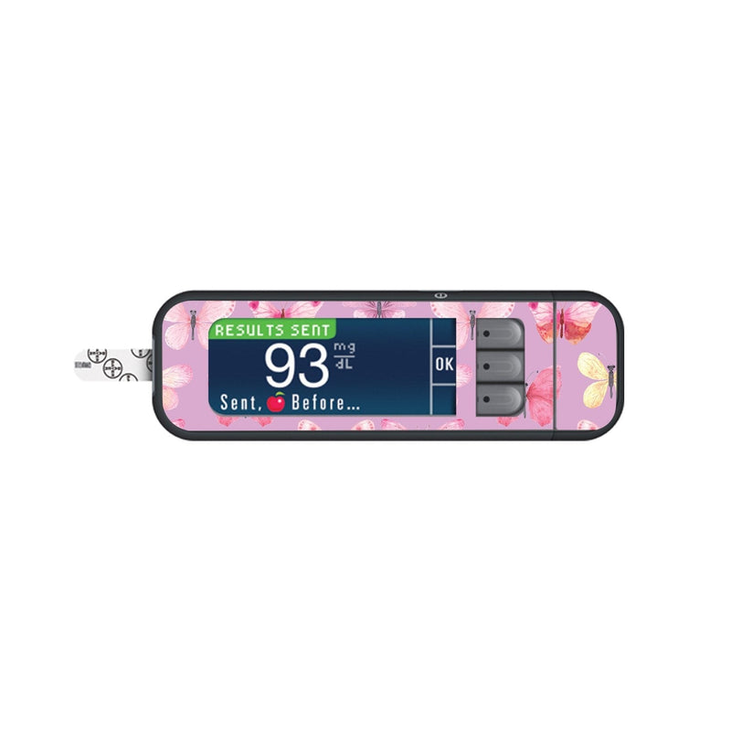 Peelz Butterflies Sticker for Bayer Contour Next Glucometer Peelz/Stickers