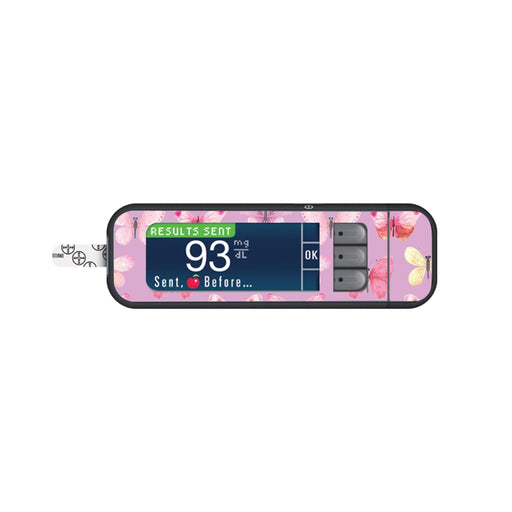 Peelz Butterflies Sticker for Bayer Contour Next Glucometer Peelz/Stickers