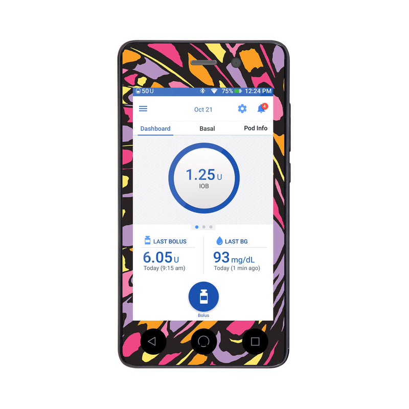 Peelz Butterfly Wing Sticker for Omnipod DASH® PDM – Pump Peelz Peelz/Stickers
