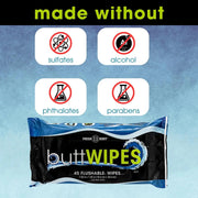 Fresh Body FB® Buttwipes 45ct Flow Pack (select quantity) Adult Hygienic Wipes