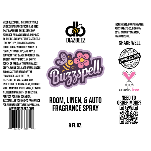 Diaz Beez Buzzspell Room, Linen, & Auto Fragrance Spray Room Spray