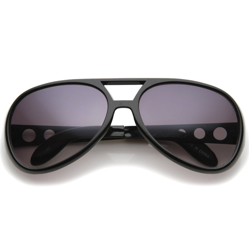 zeroUV Retro Large Elvis King Of Rock and Roll Aviator Sunglasses 2203 Sunglasses
