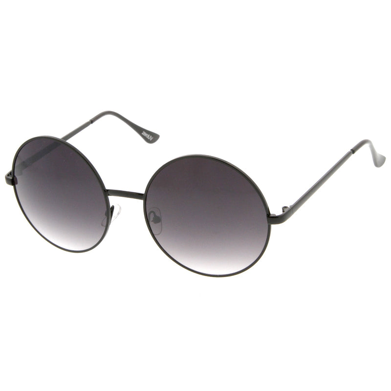 zeroUV Oversize Vintage Inspired Metal Round Circle Sunglasses 8370 Sunglasses