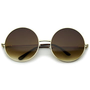 zeroUV Oversize Vintage Inspired Metal Round Circle Sunglasses 8370 Sunglasses
