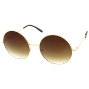 zeroUV Oversize Vintage Inspired Metal Round Circle Sunglasses 8370 Sunglasses