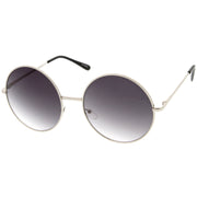 zeroUV Oversize Vintage Inspired Metal Round Circle Sunglasses 8370 Sunglasses