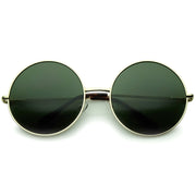 zeroUV Oversize Vintage Inspired Metal Round Circle Sunglasses 8370 Sunglasses