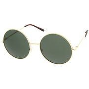 zeroUV Oversize Vintage Inspired Metal Round Circle Sunglasses 8370 Sunglasses