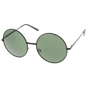 zeroUV Oversize Vintage Inspired Metal Round Circle Sunglasses 8370 Sunglasses