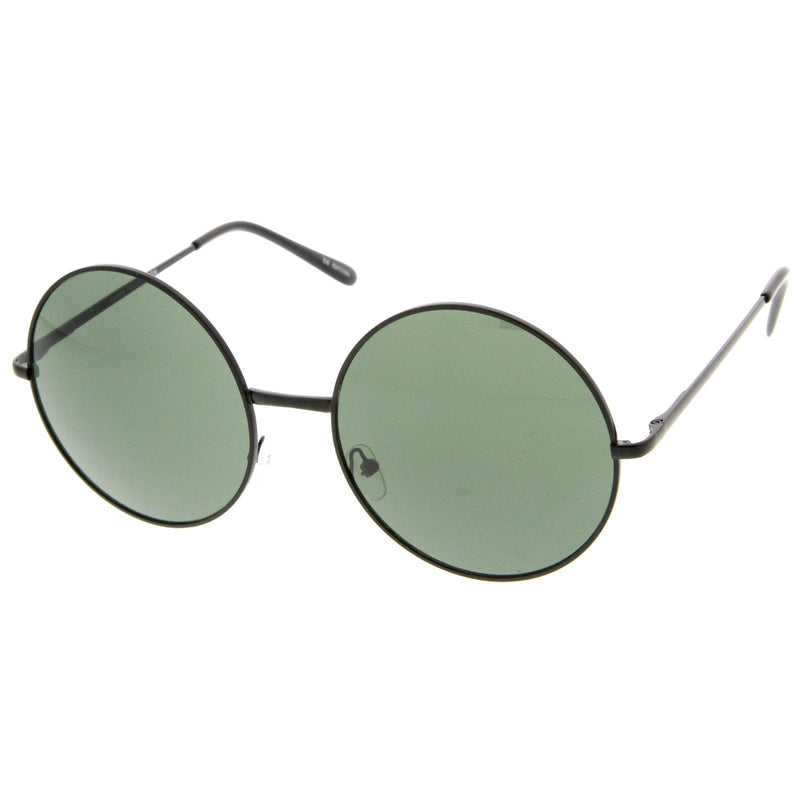 zeroUV Oversize Vintage Inspired Metal Round Circle Sunglasses 8370 Sunglasses