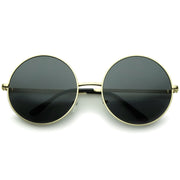 zeroUV Oversize Vintage Inspired Metal Round Circle Sunglasses 8370 Sunglasses