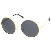 zeroUV Oversize Vintage Inspired Metal Round Circle Sunglasses 8370 Sunglasses