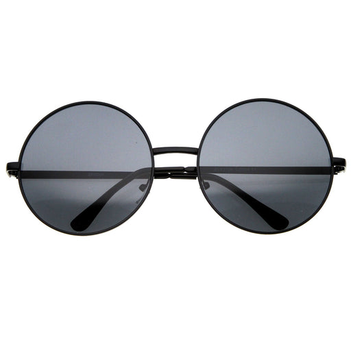zeroUV Oversize Vintage Inspired Metal Round Circle Sunglasses 8370 Sunglasses