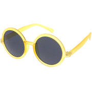 zeroUV 1980's Retro Round Sunglasses Fashion Sunglasses 8754 Sunglasses