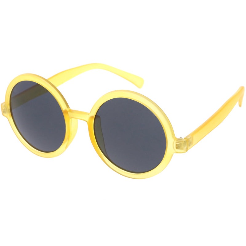zeroUV 1980's Retro Round Sunglasses Fashion Sunglasses 8754 Sunglasses
