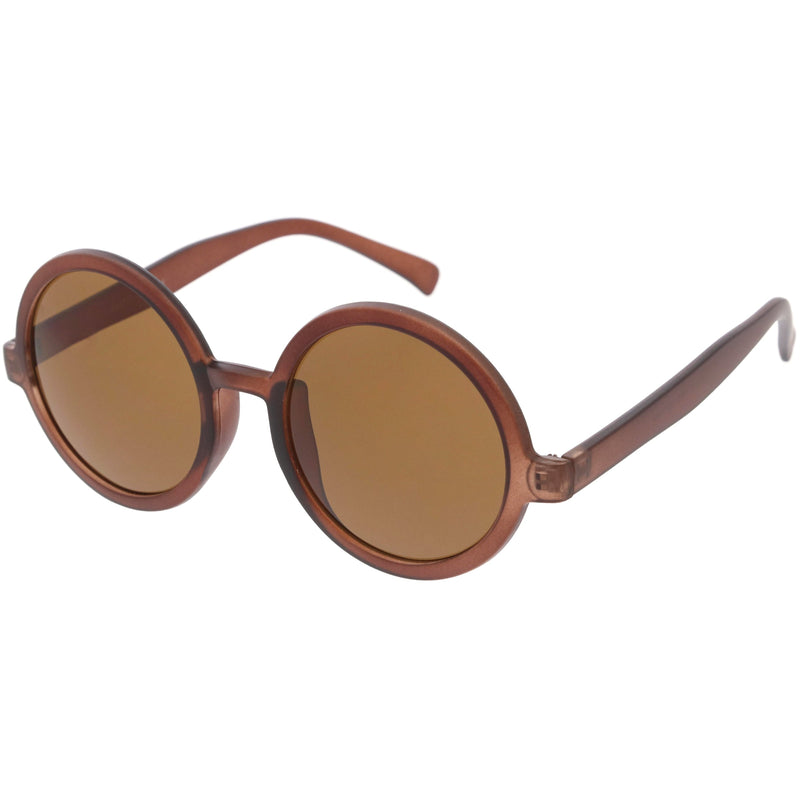 zeroUV 1980's Retro Round Sunglasses Fashion Sunglasses 8754 Sunglasses