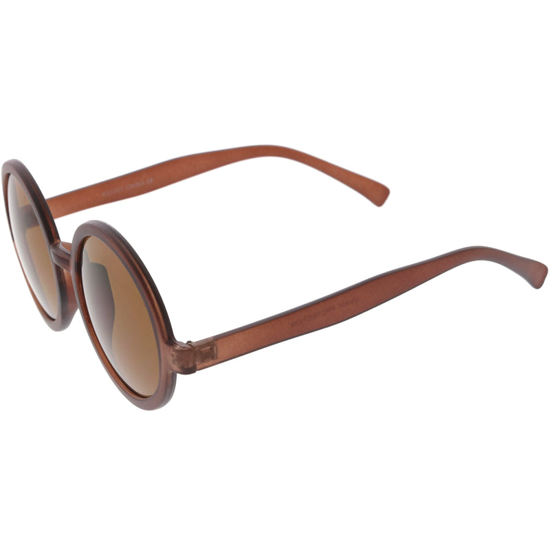 zeroUV 1980's Retro Round Sunglasses Fashion Sunglasses 8754 Sunglasses