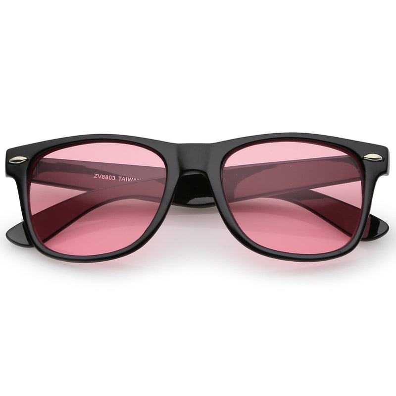 zeroUV Limited Edition Color Tinted Lens Horned Rim Sunglasses 8803 Sunglasses