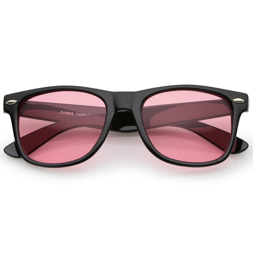 zeroUV Limited Edition Color Tinted Lens Horned Rim Sunglasses 8803 Sunglasses