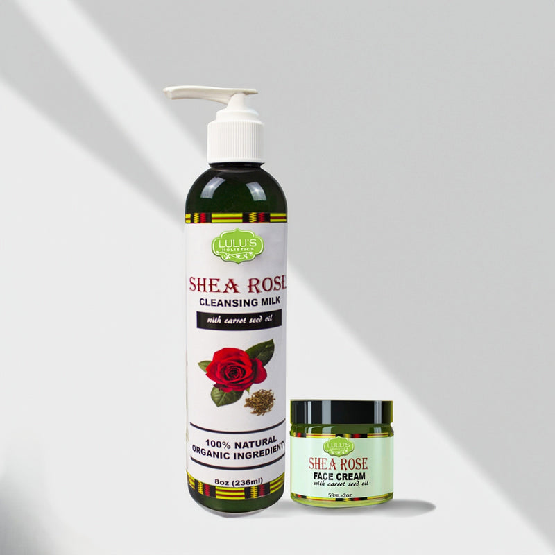 Lulu’s Holistics Cleanse & Hydrate Skin Duo – Rose Cleansing Milk & Face Cream Facial Cleanser