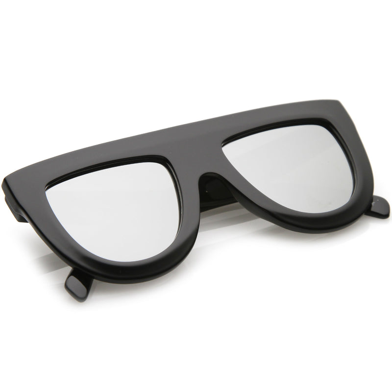 zeroUV Oversize Retro Modern Flat Top Mirrored Lens Sunglasses C275 Sunglasses
