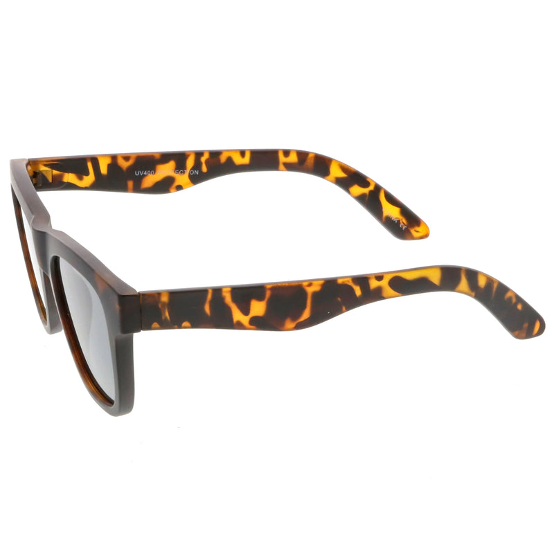 zeroUV Classic Thick Arms Flat Lens Square Horn Rimmed Sunglasses C286 Sunglasses