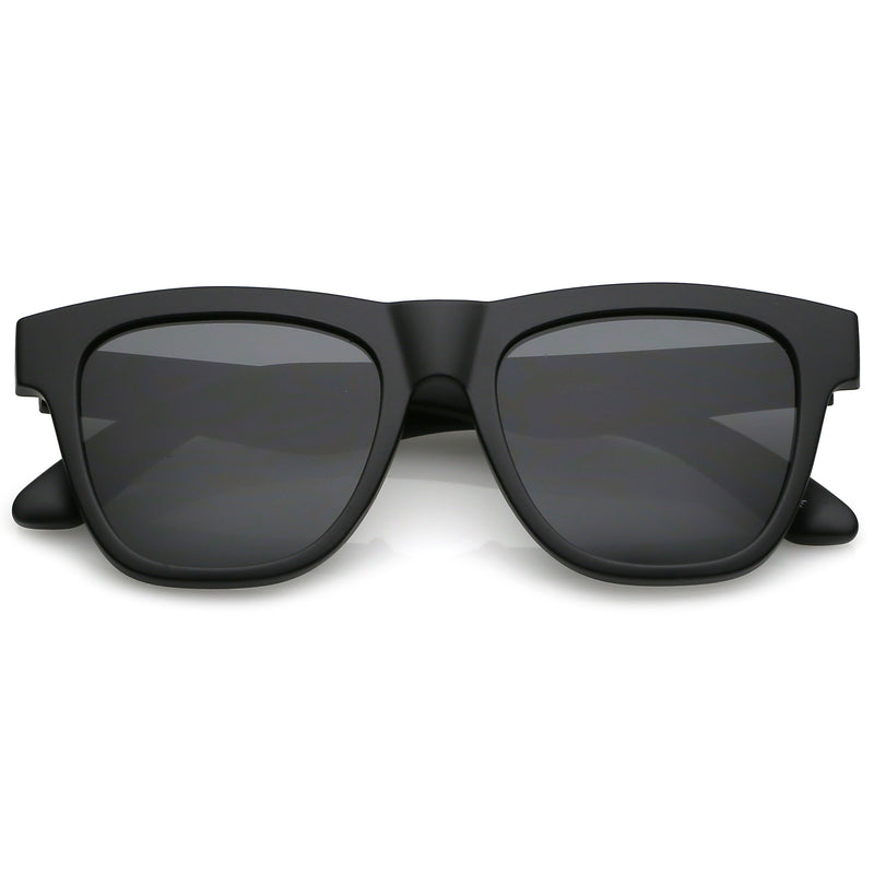 zeroUV Classic Thick Arms Flat Lens Square Horn Rimmed Sunglasses C286 Sunglasses