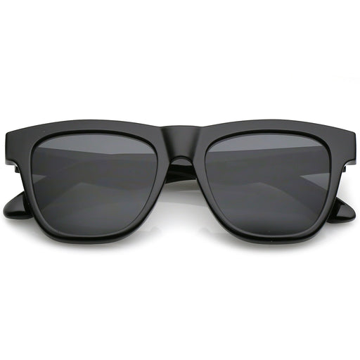 zeroUV Classic Thick Arms Flat Lens Square Horn Rimmed Sunglasses C286 Sunglasses