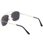 zeroUV Retro Dapper Full Metal Square Crossbar Sunglasses C356 Sunglasses
