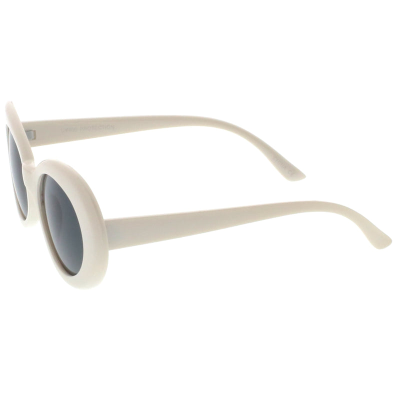 zeroUV Retro 1990's Fashion Oval Clout Goggle Sunglasses 51mm C381 Sunglasses