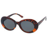 zeroUV Retro 1990's Fashion Oval Clout Goggle Sunglasses 51mm C381 Sunglasses