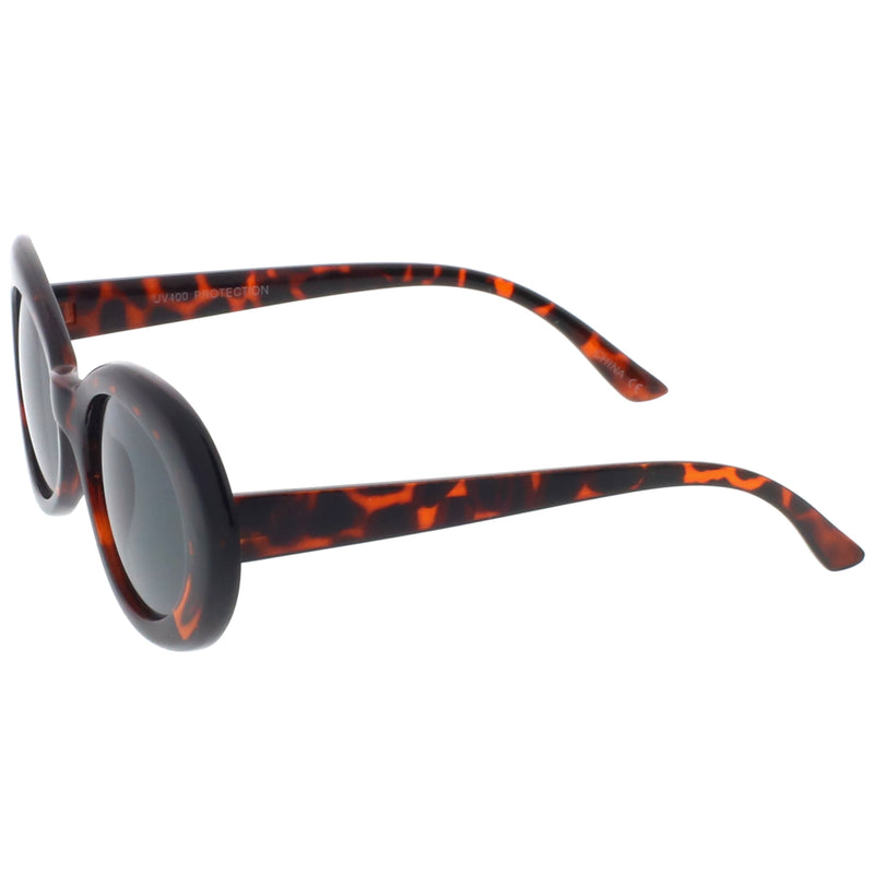 zeroUV Retro 1990's Fashion Oval Clout Goggle Sunglasses 51mm C381 Sunglasses