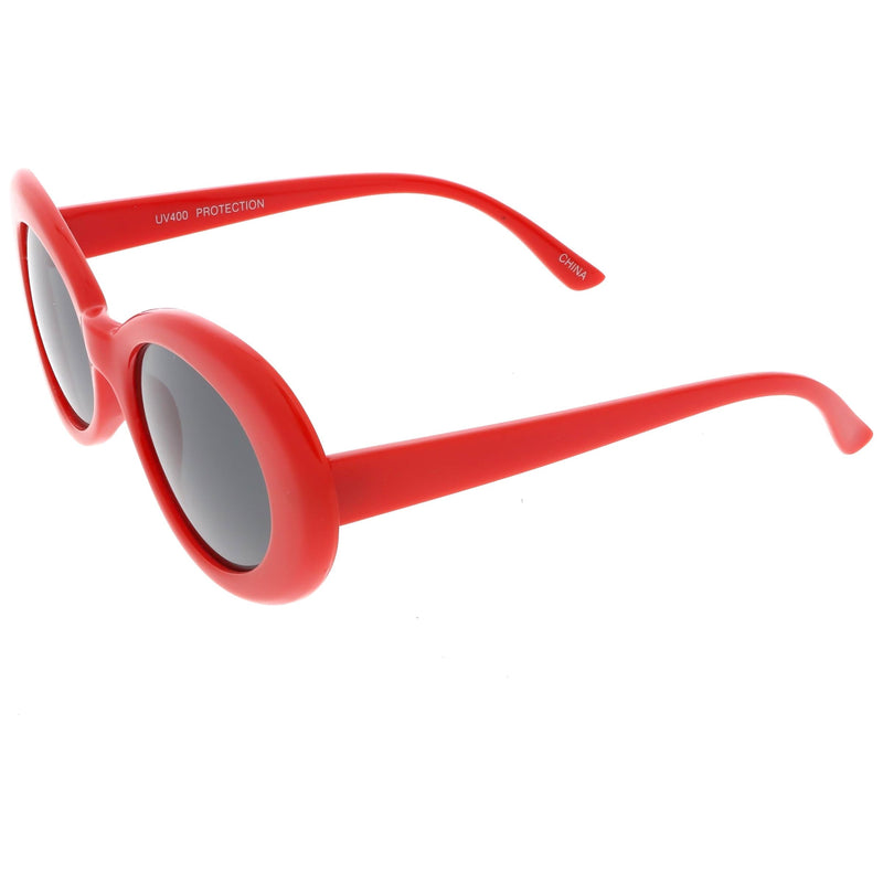 zeroUV Retro 1990's Fashion Oval Clout Goggle Sunglasses 51mm C381 Sunglasses