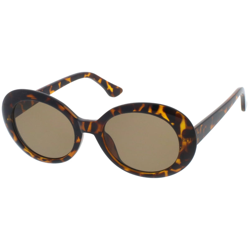 zeroUV Oversize Retro Tapered Arms Clout Goggle Oval Sunglasses 53mm C383 Sunglasses