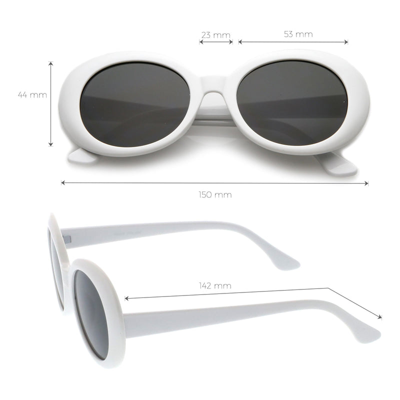 zeroUV Oversize Retro Tapered Arms Clout Goggle Oval Sunglasses 53mm C383 Sunglasses
