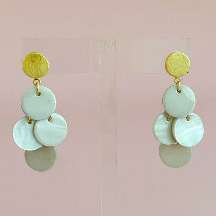 Shell Disc Chandelier Earring