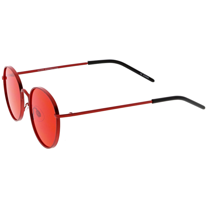 zeroUV Retro Fashion Round Color Tone Colors Flat Lens Sunglasses C437 Sunglasses