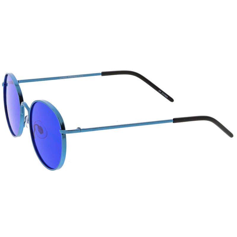 zeroUV Retro Fashion Round Color Tone Colors Flat Lens Sunglasses C437 Sunglasses