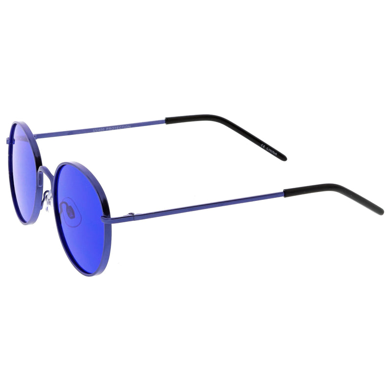 zeroUV Retro Fashion Round Color Tone Colors Flat Lens Sunglasses C437 Sunglasses