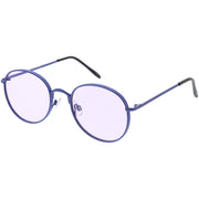 zeroUV Retro Fashion Round Color Tone Colors Flat Lens Sunglasses C437 Sunglasses