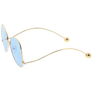 zeroUV Women's Retro Oversize Butterfly Shape Color Tone Lens Sunglasses C443 Sunglasses