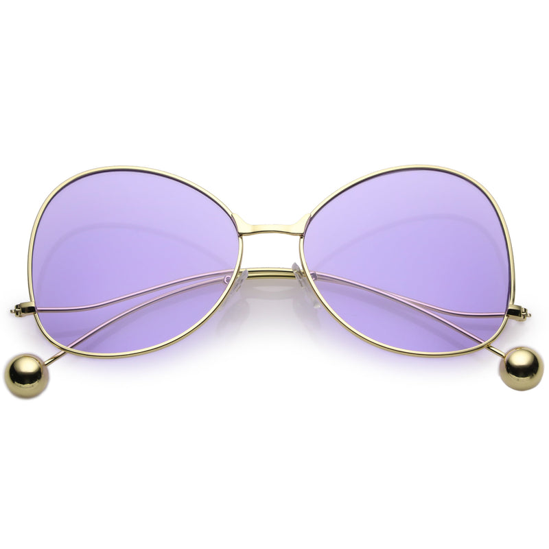 zeroUV Women's Retro Oversize Butterfly Shape Color Tone Lens Sunglasses C443 Sunglasses