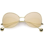 zeroUV Women's Retro Oversize Butterfly Shape Color Tone Lens Sunglasses C443 Sunglasses