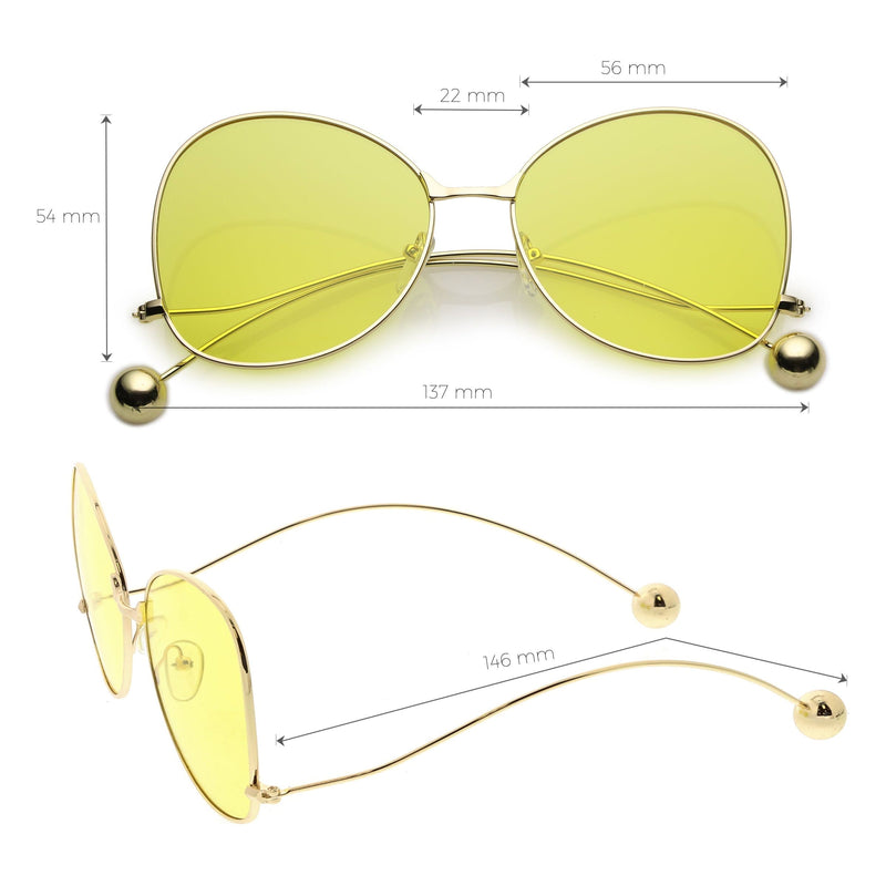 zeroUV Women's Retro Oversize Butterfly Shape Color Tone Lens Sunglasses C443 Sunglasses