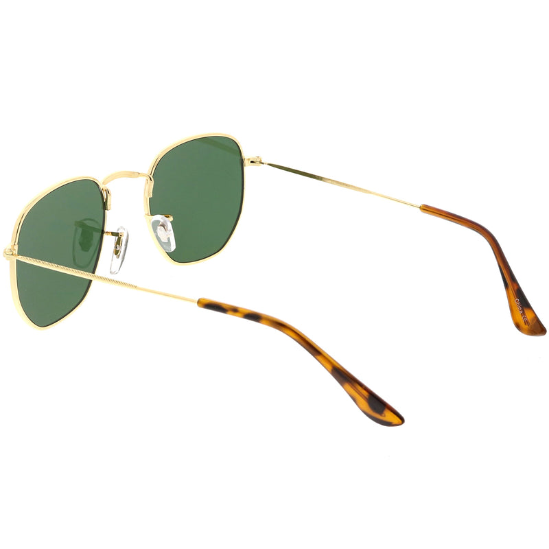 zeroUV Retro Modern Geometric Hexagon Frame Dapper Sunglasses C455 Sunglasses