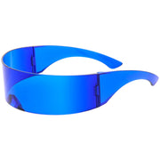 zeroUV Futuristic Space Cadet Mono Lens Shield Sunglasses C471 Sunglasses