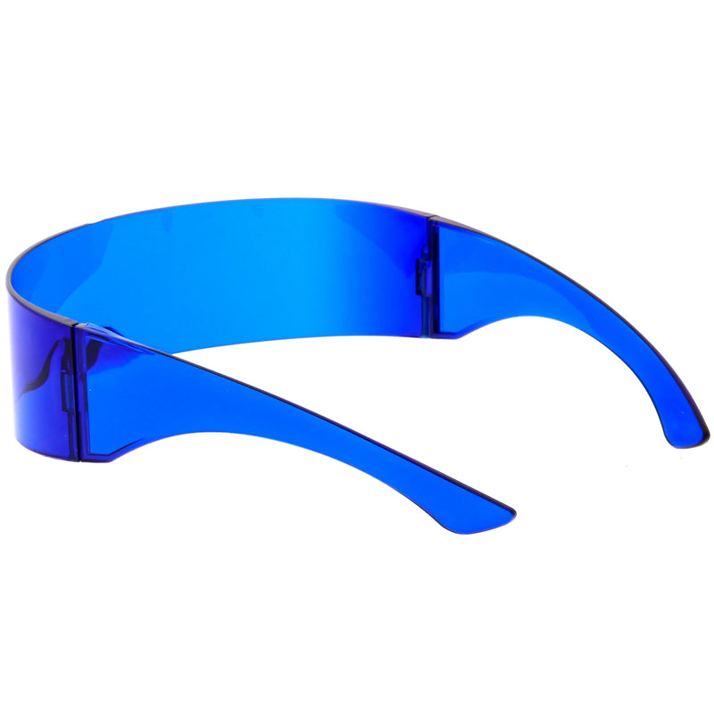 zeroUV Futuristic Space Cadet Mono Lens Shield Sunglasses C471 Sunglasses