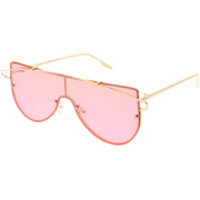 zeroUV Retro Futuristic Shield Mono Lens Color Tone Sunglasses C484 Glasses / Sunglasses